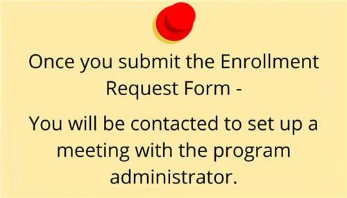Enrollment Request Form Sticky Note